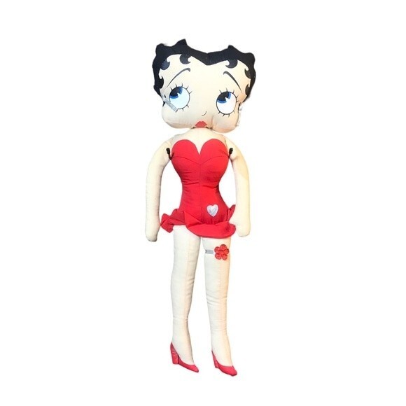 BETTY‎ BOOP 1983 Vintage Plush Soft Toy Doll red Dress. VTG. Used - Picture 1 of 13